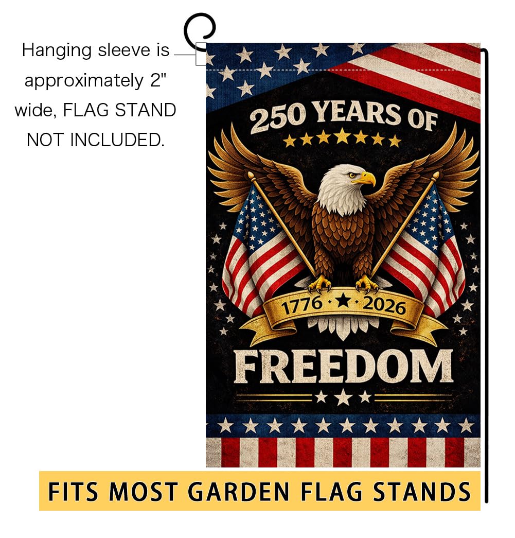 BLKWHT flag displayed on an outdoor porch for garden decor