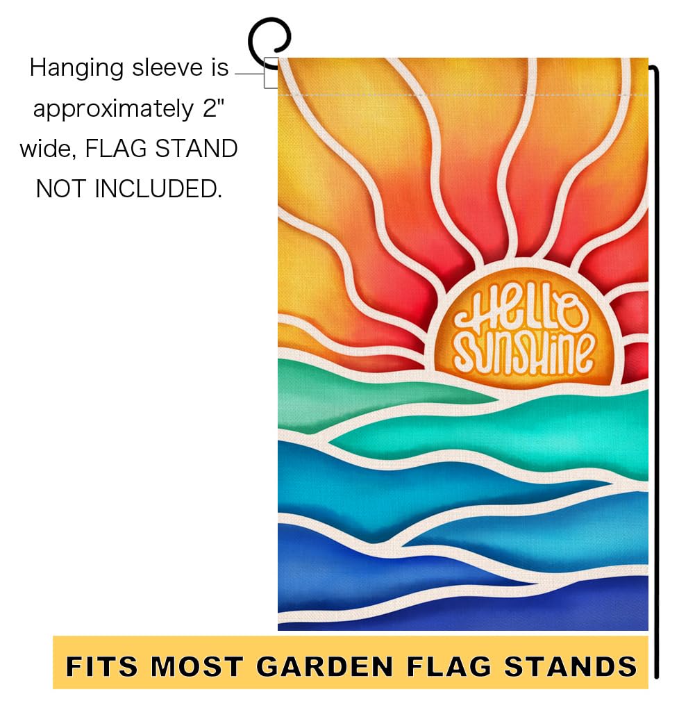 BLKWHT Veranda-ready garden flag enhances patio decor in spring