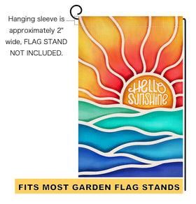 BLKWHT Veranda-ready garden flag enhances patio decor in spring