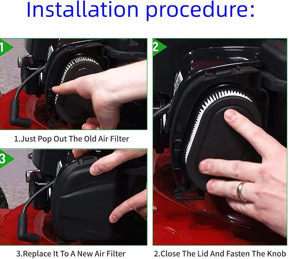 BLOLACDZ 550ex-series air filter compatible model protects engine from dust and debris.