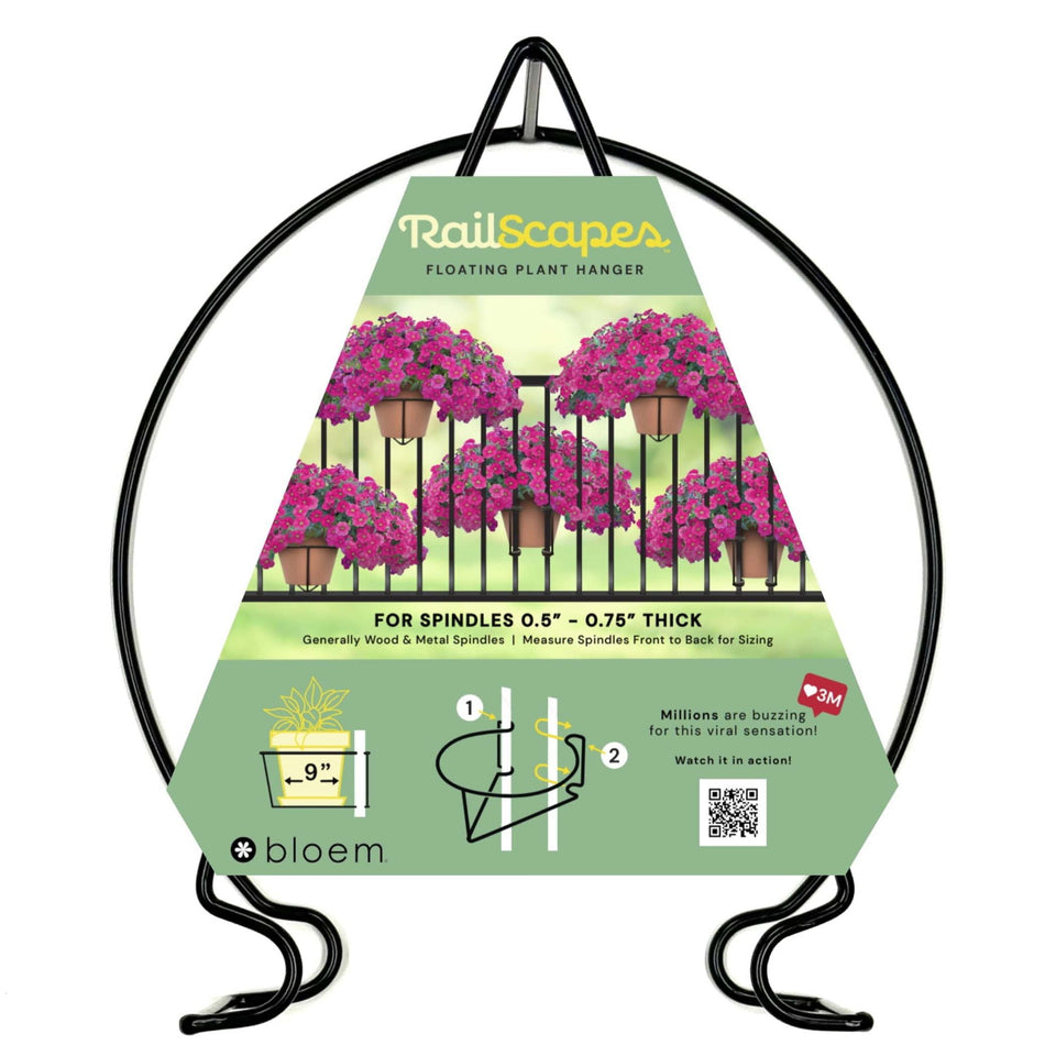 Bloem Railscapes floating clip on rail spindle attachment with tool-free setup for quick use.