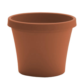 Bloem Terra 8-inch round planter in terra cotta resin for indoor or outdoor use