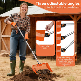 Bloksin stainless-steel handle offers durable grip during long chores.