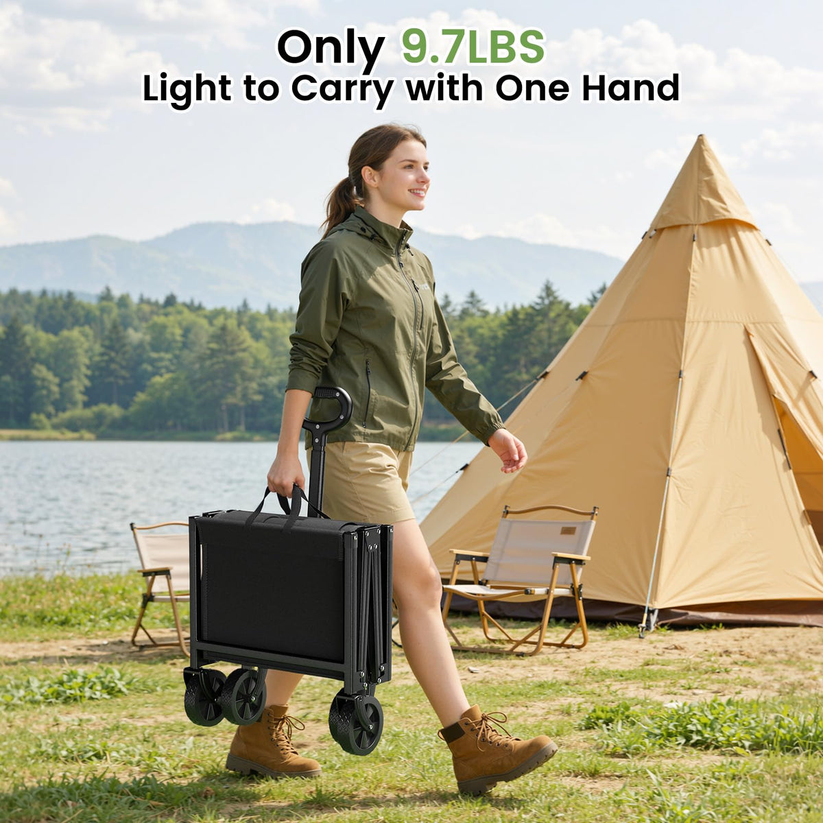 Blomoba collapsible wagon 100L storage ideal for camping gear