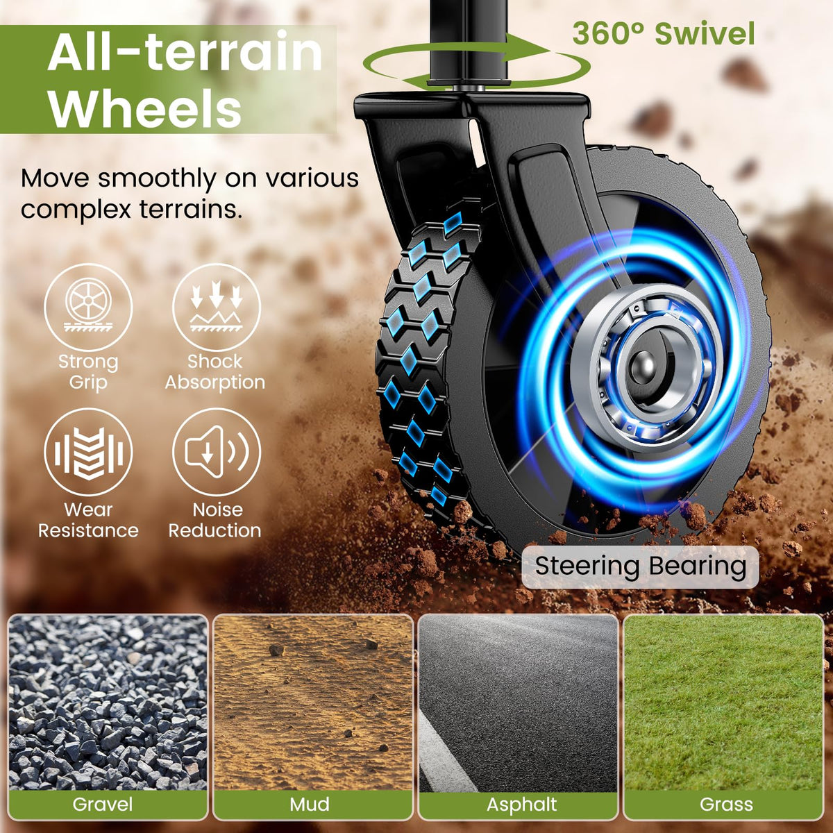 Blomoba carbon steel frame ensures durability in rugged outdoor use