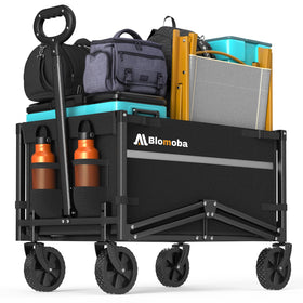 Blomoba collapsible wagon folded profile for compact storage and quick transport