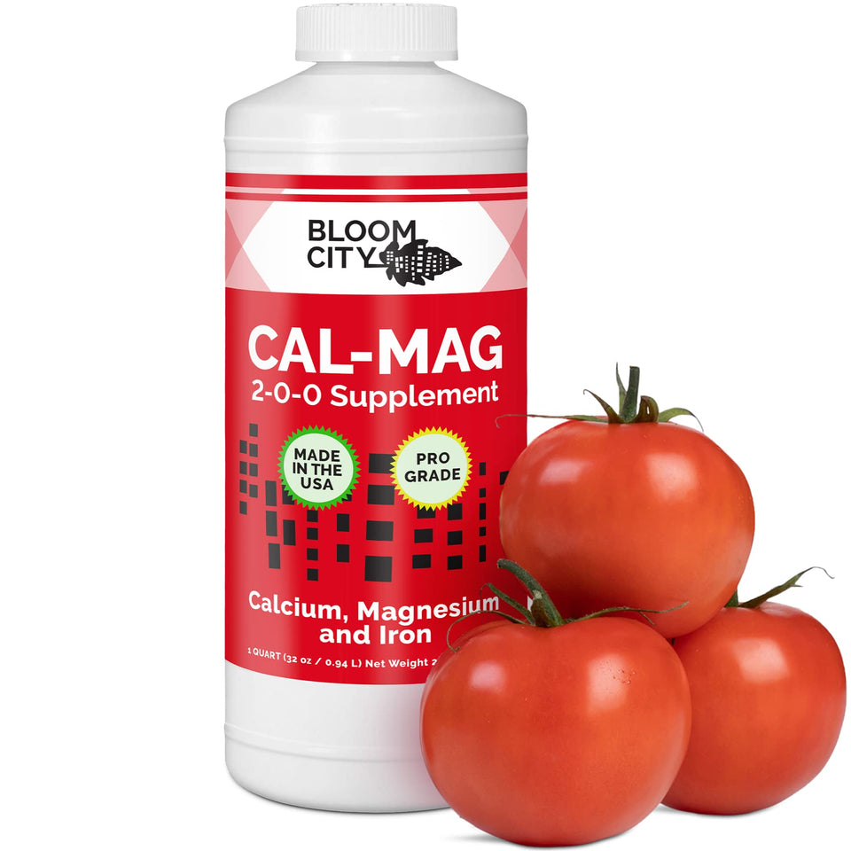 Bloom City Cal-Mag Grow bottle showing balanced nutrients for sturdy stems.