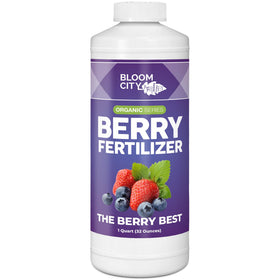 Bloom City Organic Fertilizer bottle pour enables easy liquid feeding for bigger berries