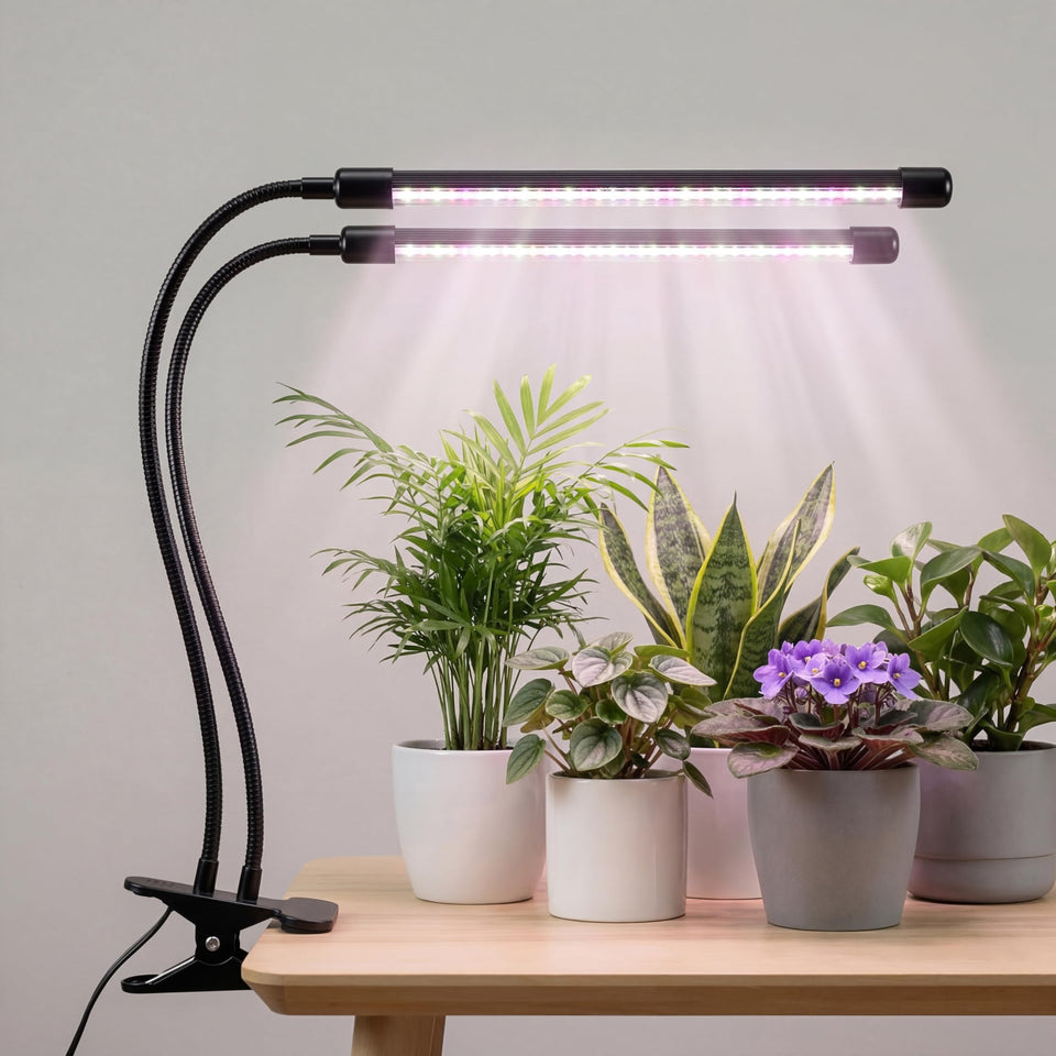 Bloom Lume clip-on gooseneck grow light offering flexible indoor plant illumination.