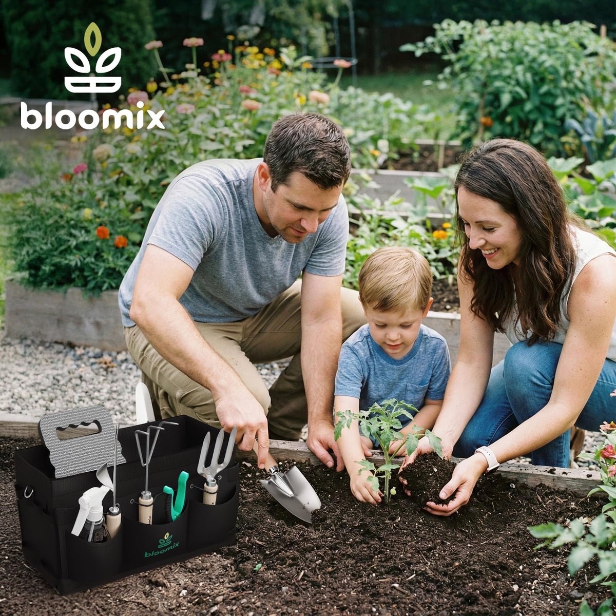 Bloomix garden apron to keep clothes clean while tending beds.
