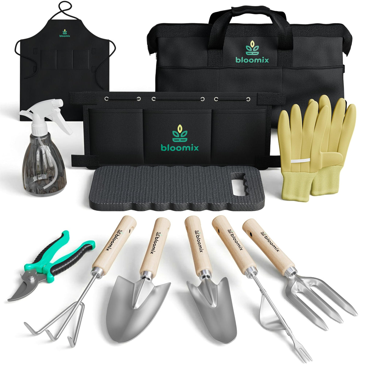 Bloomix gardening tools set with pruning shears for clean cuts and precision.