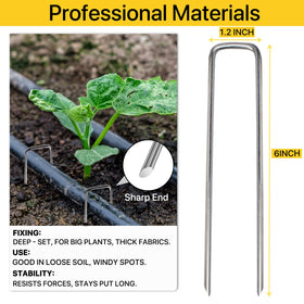 BLOSMIY galvanized 11ga stakes provide sturdy ground anchoring in windy yards