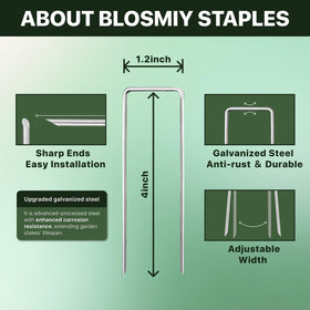 BLOSMIY sharp-tipped stakes pierce soil easily for quick securement