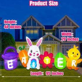 BLOWOUT FUN 8 ft yard decoration creates a festival-ready display.