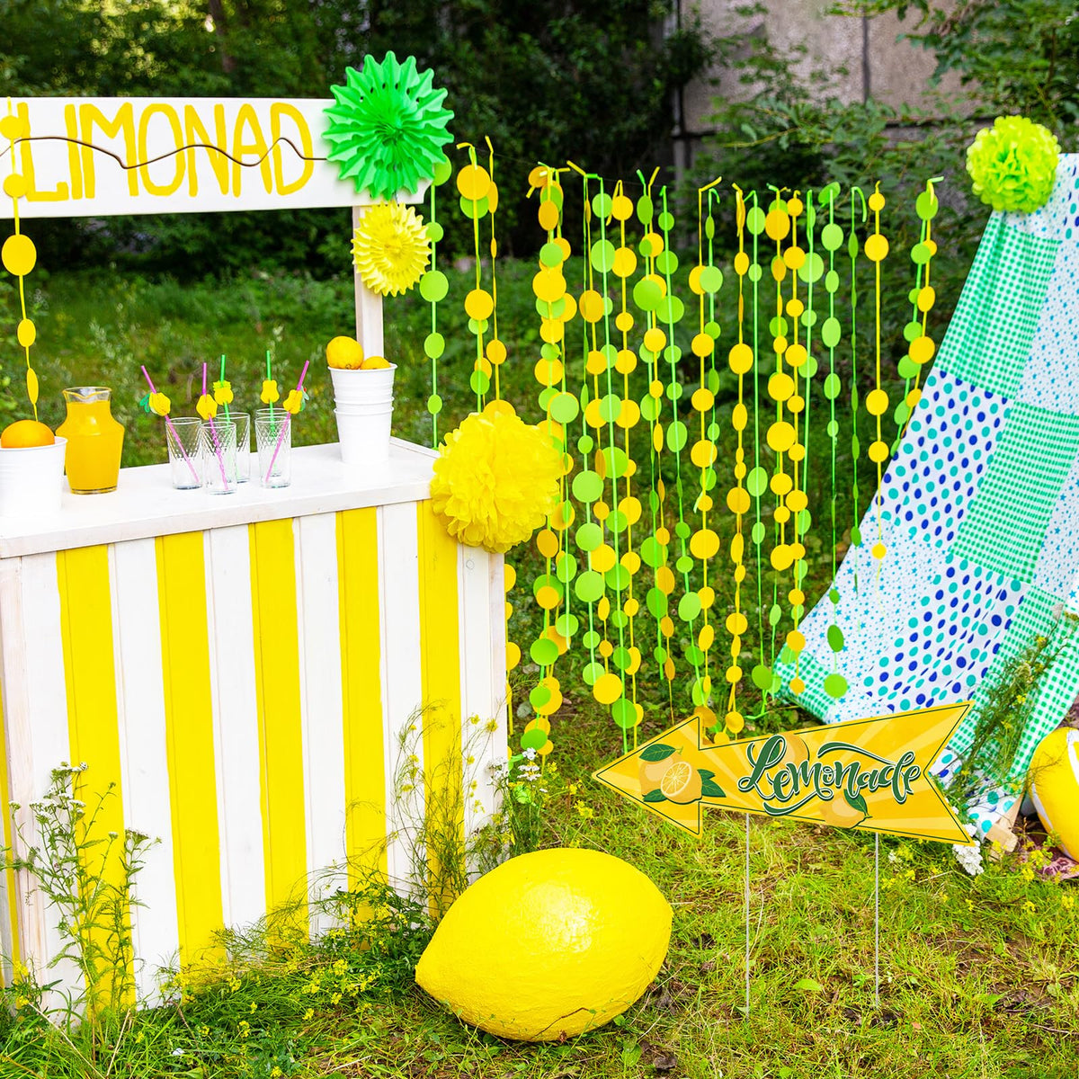 BLSUREFYX Lemonade Stand Arrow Sign double-sided design for all-angle visibility.