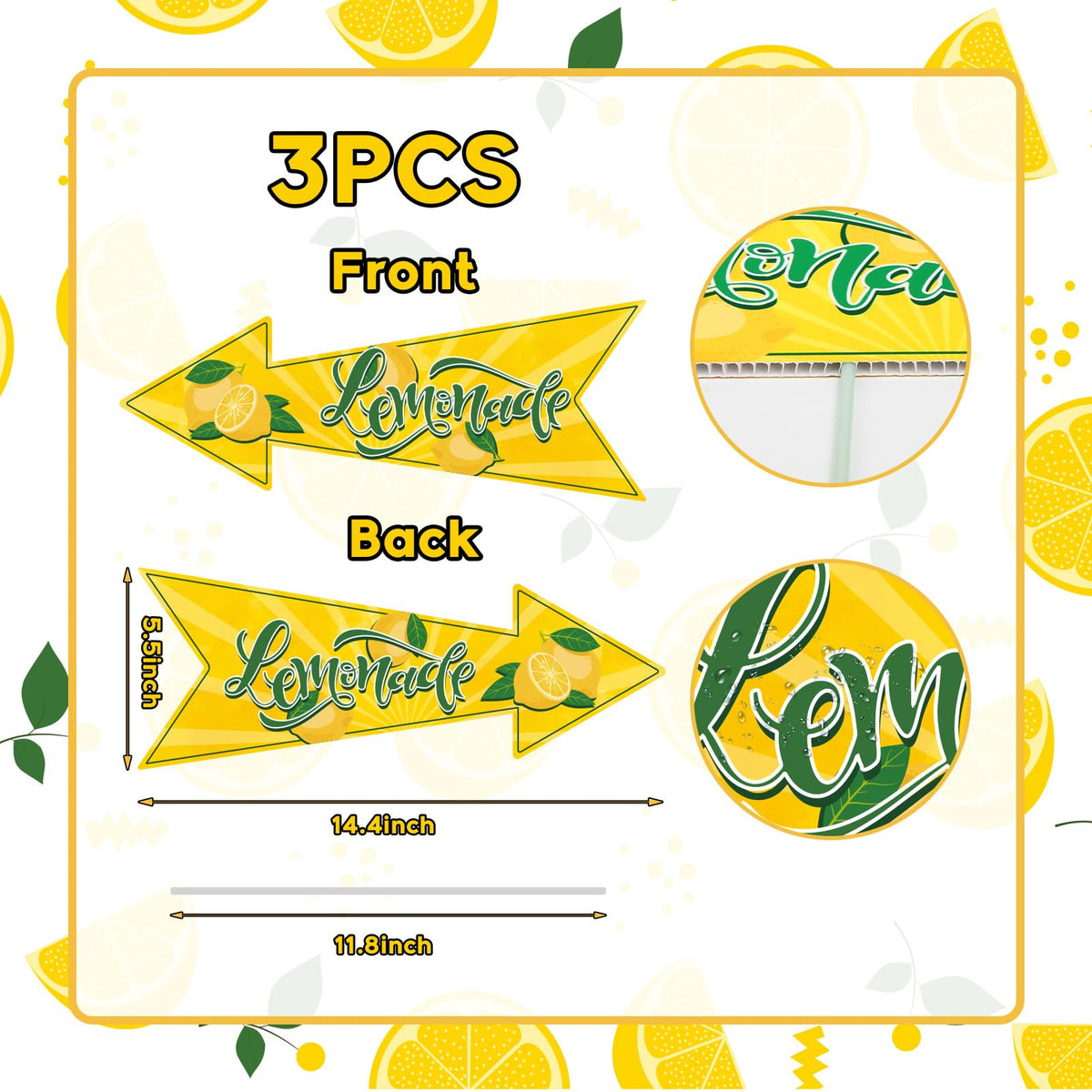 BLSUREFYX Lemonade Stand Arrow Sign packaged set ready to deploy.