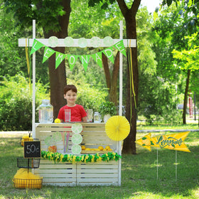BLSUREFYX Lemonade Stand Arrow Sign side view increases roadside visibility.
