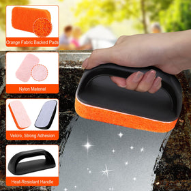 BLTTOPU scouring pads with handle for safe scrubbing