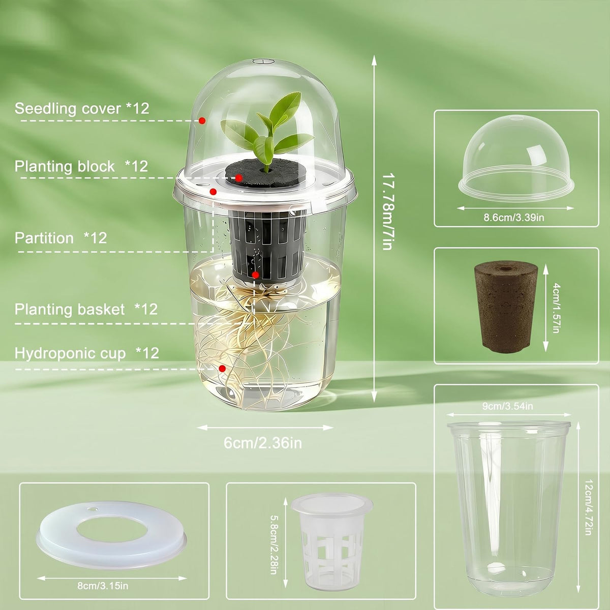 Bluaspay humidity dome creates a mini greenhouse environment