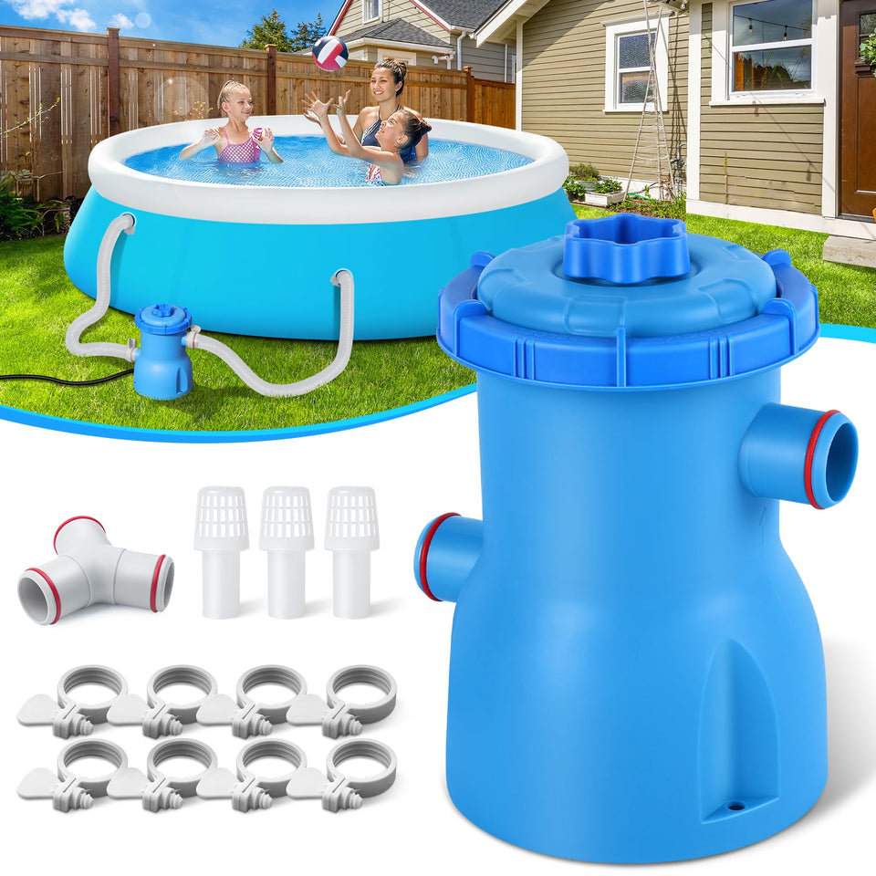 BluClear 300 GPH pool filter pump for outdoor installation, easy setup for small pools
