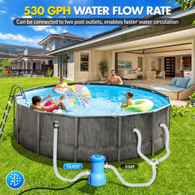BluClear 530 GPH pump control panel; easy setup for quick use.