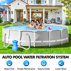 BluClear pump installation guide view; straightforward assembly steps.