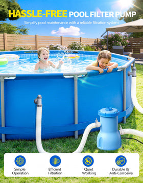 BluClear pump filtration action highlighting debris filtration for crystal-clear water