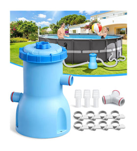 BluClear Standard Series pump overview showing 800 GPH flow for quick circulation