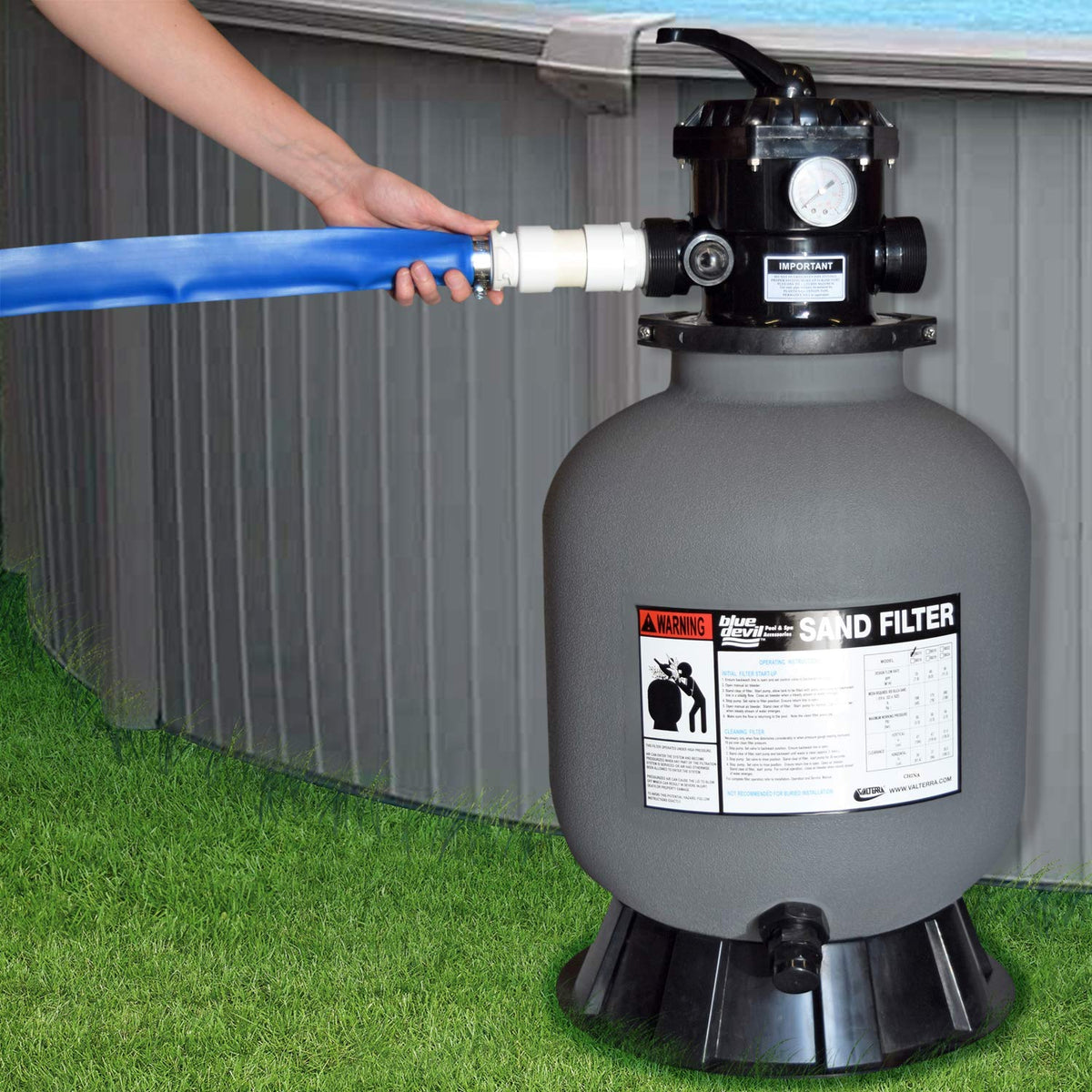 Blue Devil pool drain use supports seasonal draining with less effort.