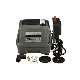 Blue Diamond ETA 80 pump side panel, compact weatherproof design for outdoor pond use.