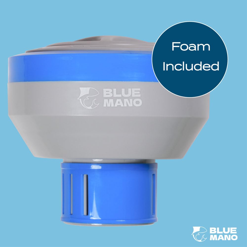 Blue Mano floater suits inground and above-ground pools with easy surface placement