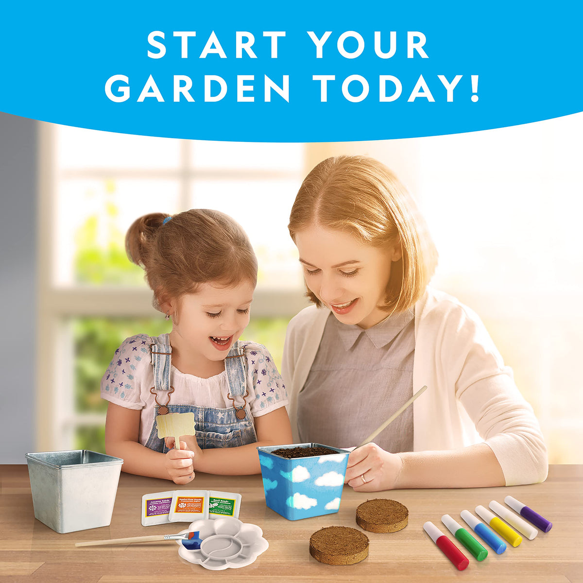 Blue Marble paint palettes and brushes for art time