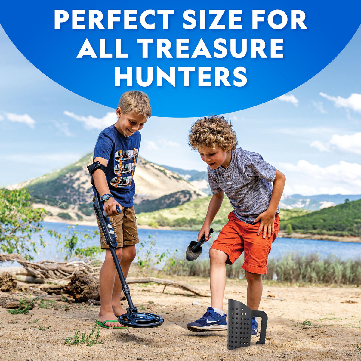Blue Marble sifter with half-gallon capacity for larger finds.