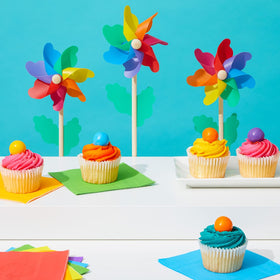 Blue Panda wind spinner spins gently in the breeze, ideal for outdoor parties.