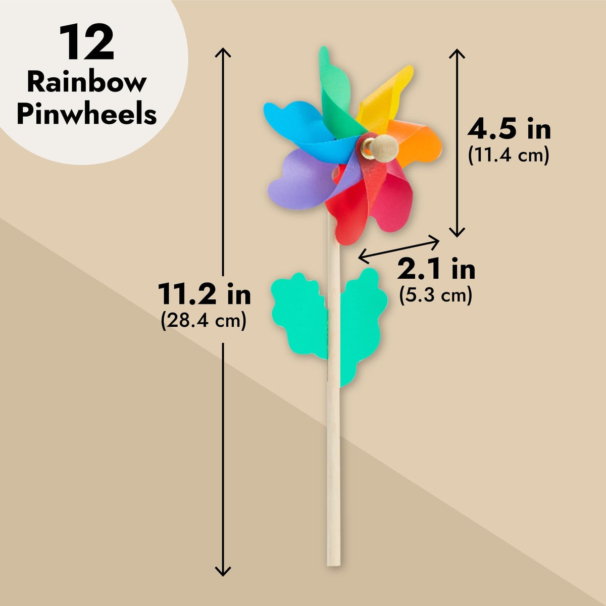 Blue Panda pride and birthday pinwheels create festive yard accents.