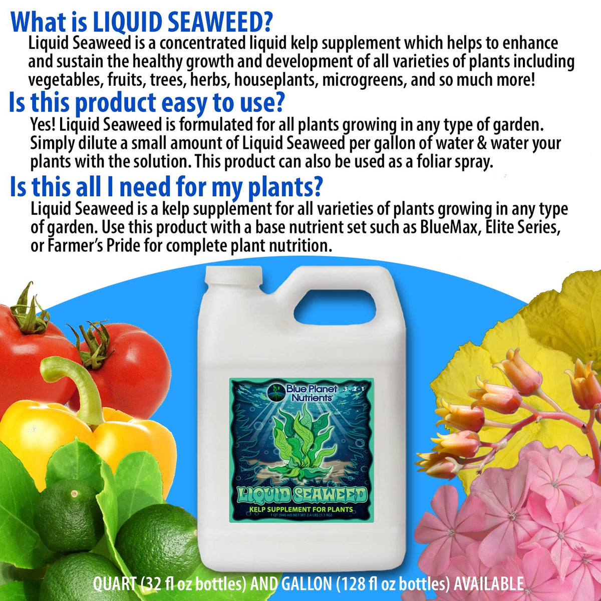 Blue Planet Nutrients foliar spray mist over leaves for strong foliage