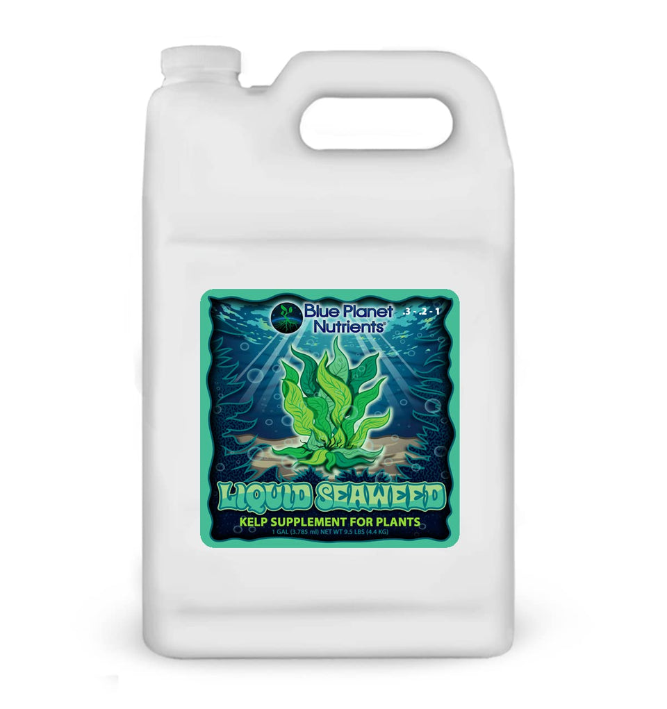 Blue Planet Nutrients liquid kelp bottle pour for easy garden feeding