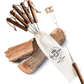 Blue River Goods Smores Sticks extendable handle for safe marshmallow roasting.