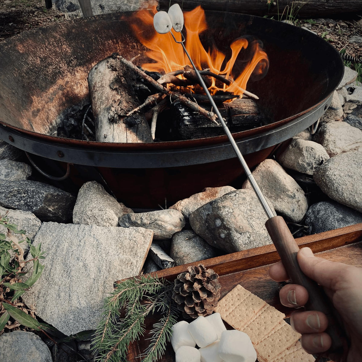 Blue River Goods Smores Sticks gift-ready packaging and rustic look.