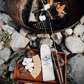 Blue River Goods Smores Sticks kid-friendly stretch for safe roasting.