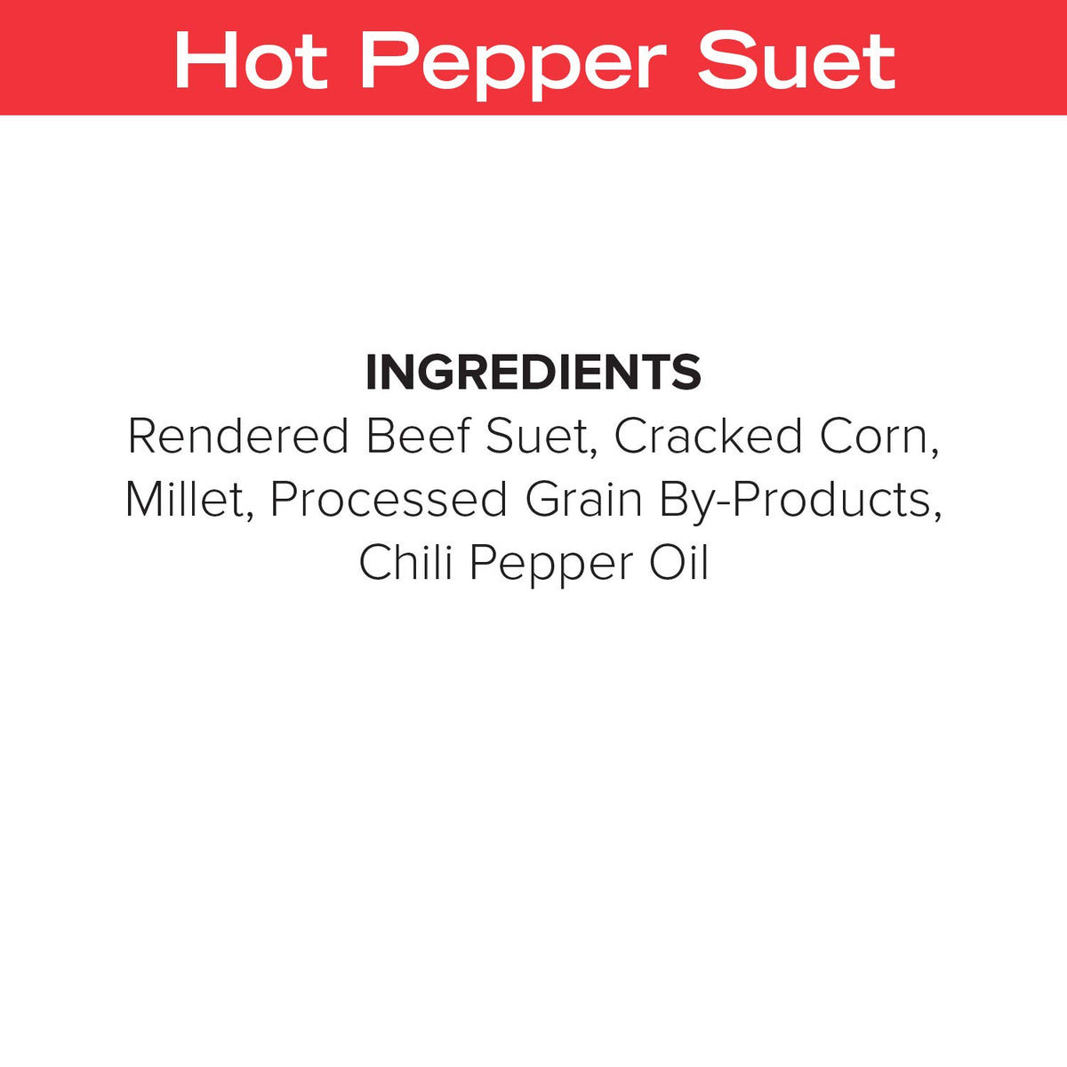 Blue Seal hot pepper suet cake in yard attracts various birds