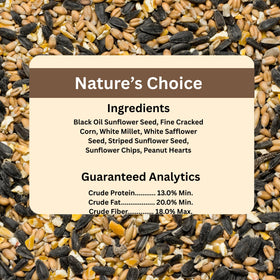 Blue Seal Nature's Choice Wild Bird Seed white safflower seeds attract multiple species.