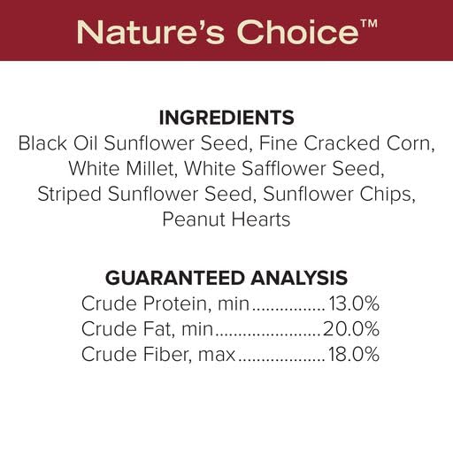 Blue Seal Nature's Choice Wild Bird Seed on wooden feeder, durable feeding setup.