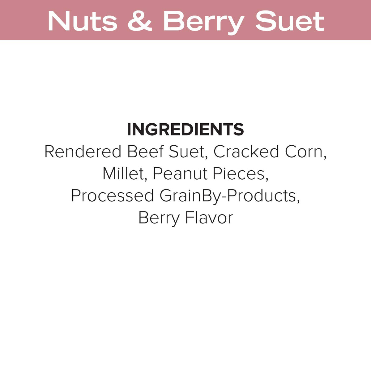 Blue Seal Nuts & Berry Suet Cakes open wrapper for mess-free feeding