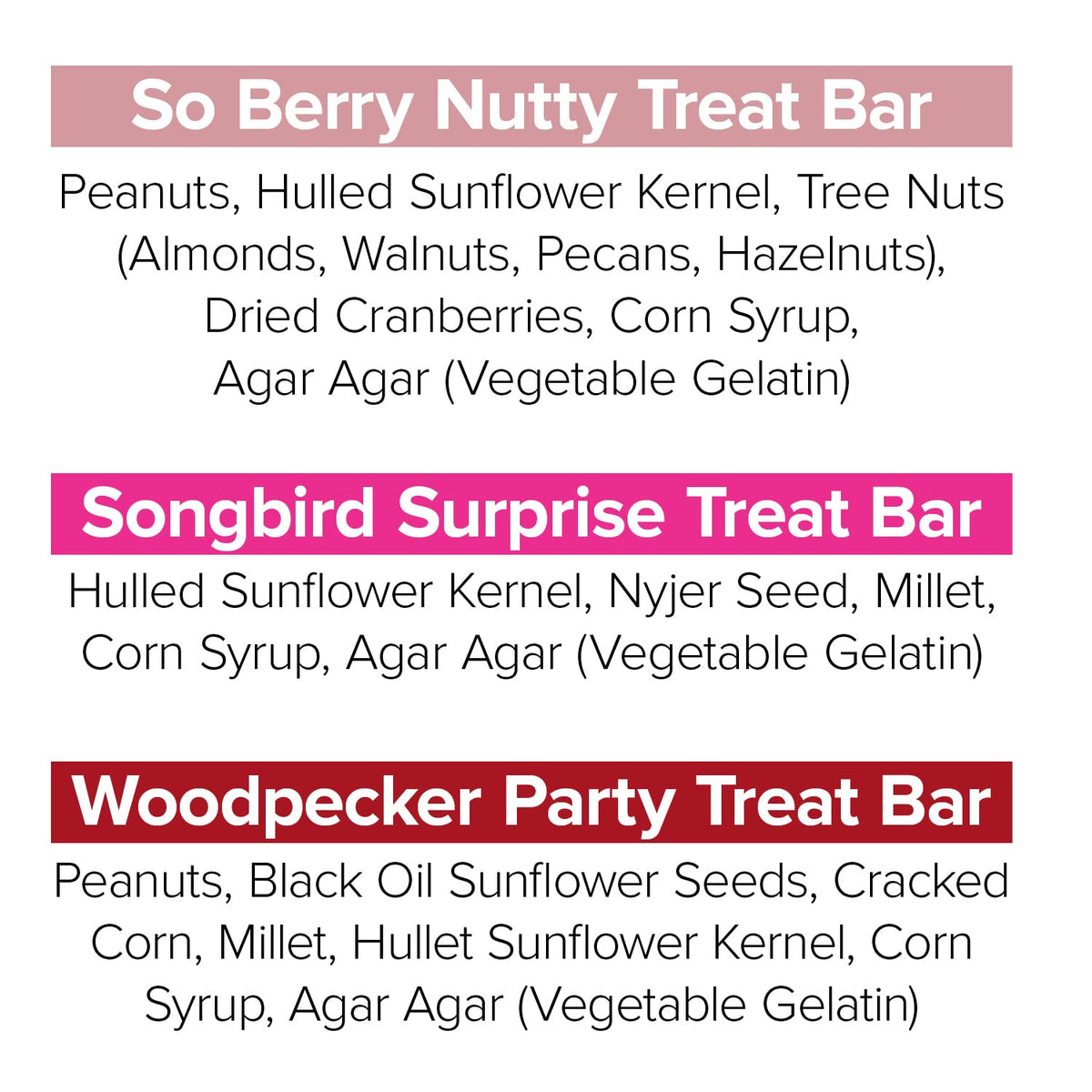 Blue Seal suet bars appealing to woodpeckers and cardinals