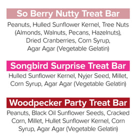 Blue Seal suet bars appealing to woodpeckers and cardinals