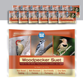Blue Seal Woodpecker Suet Cake Pack attracts woodpeckers for year-round energy