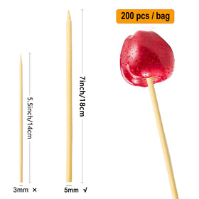 BLUE TOP bamboo skewers durable design for heavy foods.