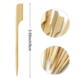 BLUE TOP flat skewers with a wide handle for dipping and skewering