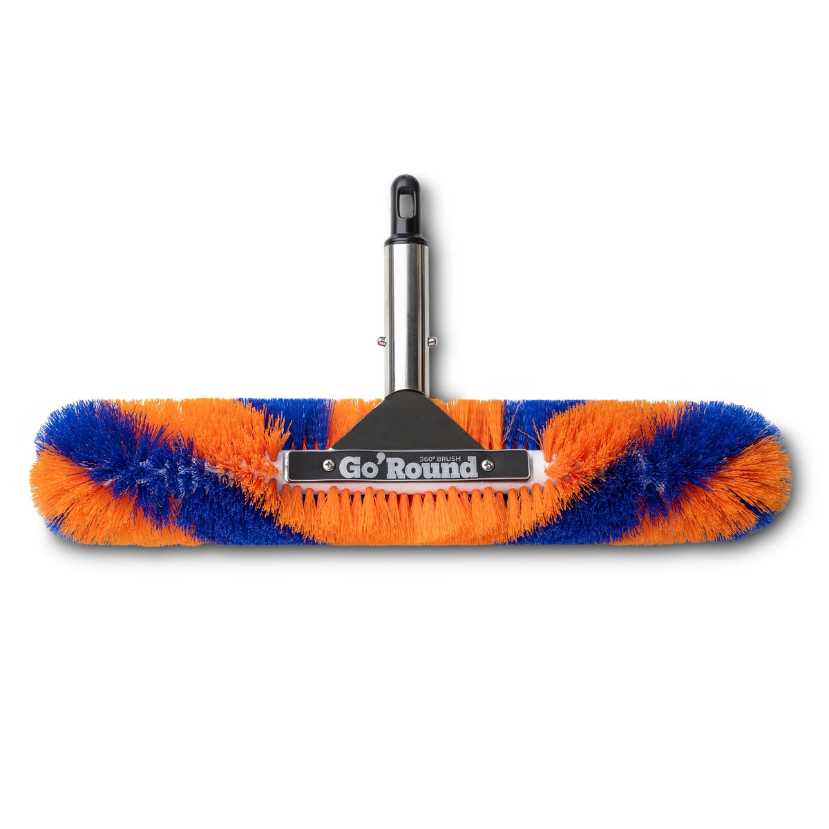 Blue Torrent Pumps GoRound 360 Pro pool brush 18-inch front view for corner cleaning.